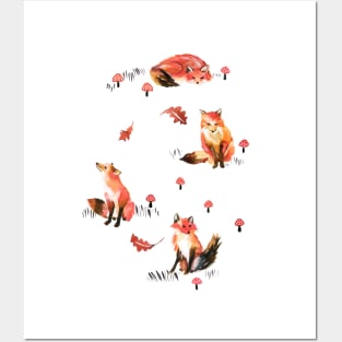 Forest Foxes Posters and Art